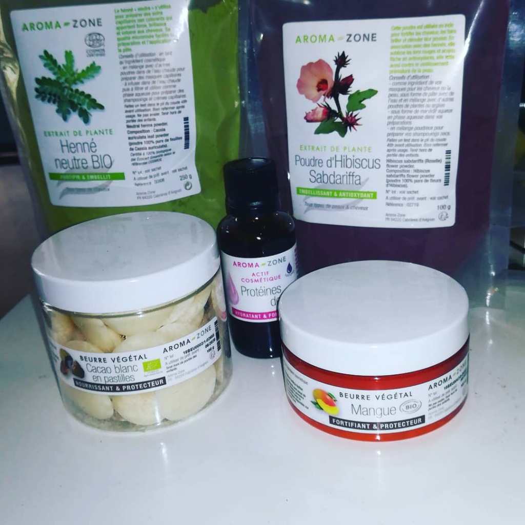 Soin au henné/ hibiscus pour cheveux&nbsp;fins